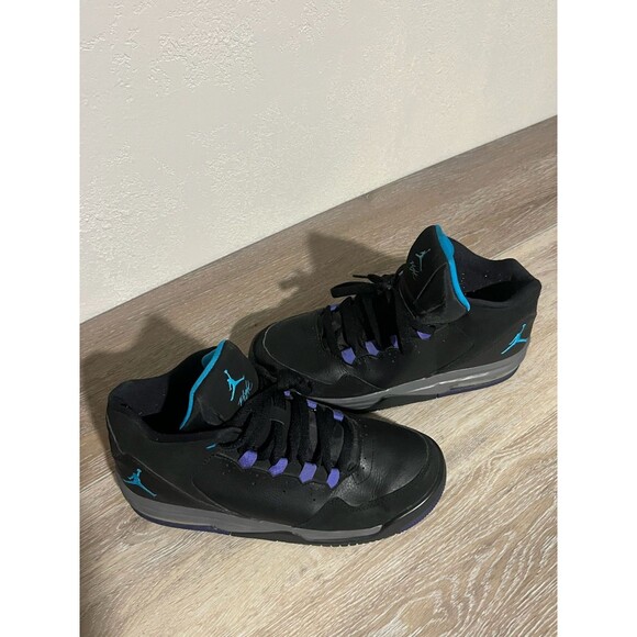 Jordan Flight Series Sports Shoes Black Blue Purple - Picture 6 of 10